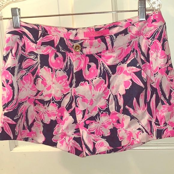Lilly Pulitzer Pants - Lilly Pulitzer Inky navy flamingo knit Callahan size 2